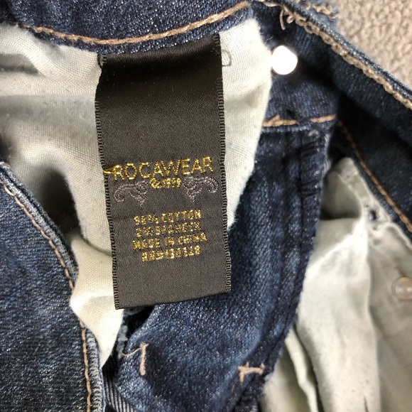 ROCAWEAR 1999 Embroidered Pocket Y2K Blue skinny Jeans size 3 - Picture 11 of 14